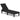 Outdoor Chaise Lounger Chair, 3-Position Reclining Chair with Waterproof Rattan Textured PP Surface
