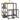 3-Piece Bar Table Set with Metal Frame and Space-saving Pub Table