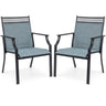 Patio Chairs Set of 2, Outdoor Dining Chairs W/All Weather Breathable Fabric, High Backrest - PatiojoyAU