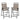 2-Piece Patio Bar Chair Set, Folding Bar Stool Set of 2, High Top Patio Bar Chair with Metal Frame & Footrest - PatiojoyAU