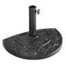 Half Round Resin Umbrella Base with Adjustable Screw Mechanism for Garden - PatiojoyAU