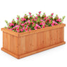 Raised Garden Bed, Wooden Planter Box with 4 Drainage Holes & Detachable Bottom Panels, Elevated Flower Bed - PatiojoyAU