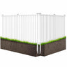 Picket Fence, 2M L x 1.3M H Decorative Fence, 2 No Dig Fence Panels for Soft Ground - PatiojoyAU