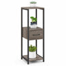 2 Pack 3 Tier Tall Metal Plant Stand, Indoor Plant Table with Drawer, Anti-tipping Devices - PatiojoyAU