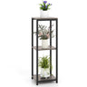 3 Tier Tall Metal Plant Stand, Corner Plant Holder with Metal Frame, Anti-tipping Device - PatiojoyAU