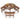 6/8-Person Round Picnic Table Set Outdoor Circular Patio Dining Camping Table w/ 3/4 Built-in Benches