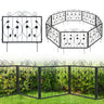 8 Panels Decorative Garden Fence, 464cm (L) x 60cm (H) Outdoor Animal Barrier for Dogs - PatiojoyAU