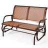 Outdoor Swing Glider Chair, Cozy Patio Bench for 2 People, Steel Rocking Garden Loveseat with Spacious Space - PatiojoyAU