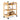 3-Tier Storage Rolling Cart, Bamboo Utility Cart