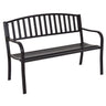 240KG Loaded Steel Garden Bench, Outdoor Patio Bench with Streak Design, Robust Steel Frame - PatiojoyAU