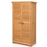1.6M Outdoor Wooden Storage Shed, Solid Wood Garden Tool Cabinet W/ 3 Removable Shelves - PatiojoyAU