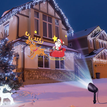 2 Pieces Weather Resistant Christmas Projector Light with Lawn Stake