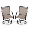 180KG Patio Swivel Dining Chairs Set of 2, Outdoor Patio Chairs with Heavy-Duty Metal Frame and Armrests - PatiojoyAU