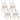 4-Pack Clear Dining Chairs with Wood Legs & PU Cushion