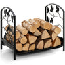 Firewood Log Rack, for Indoor Outdoor Steel Log Holder w/50 kg Load Capacity - PatiojoyAU