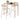 3 Pieces Patio Bar Table Set, Outdoor Bar Height Table & 2 Armless Chairs w/Rattan Seat