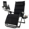 Adjustable Metal Zero Gravity Lounge Chair with Removable Cushion and Cup Holder Tray - PatiojoyAU
