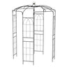 Birdcage Shape Arch,286 cm High x 206cm Wide, Heavy-Duty Wrought Metal Arbor for Climbing Plants - PatiojoyAU