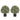 2 Pack Artificial Boxwood Topiary Ball Tree with Flowers and Plastic Nursery Pot