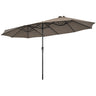 4.7 M Double-Sided Patio Umbrella, Outdoor Extra Large Umbrella W/Hand-Crank System & Air Vents - PatiojoyAU