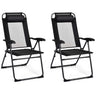 2PCS Patio Folding Chairs, Adjustable Recliner Chairs with Headrest - PatiojoyAU