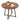 118cm Dining Table for 4-6 People Round Kitchen Table with 8 Metal Supporting Legs