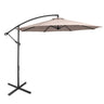 3M Patio Offset Umbrella w/8 Ribs, Cantilever Umbrella w/Cross Base and Crank - PatiojoyAU