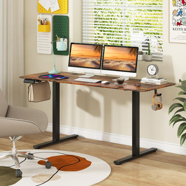 Electric Standing Desk with 3 Memory Heights and Cable Holes