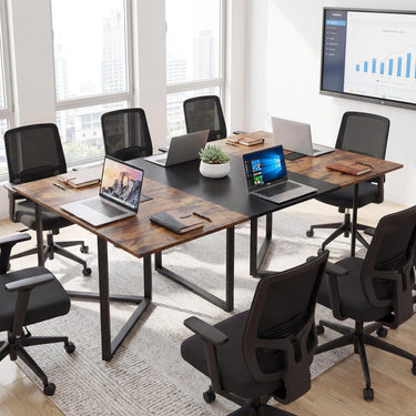 180 CM Conference Table for 6-8 People with 2 Cable Grommets