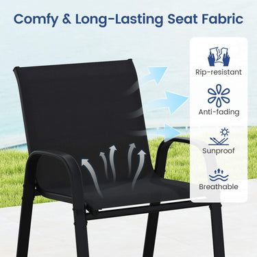 3 Piece Outdoor Bar Set Patio Bar Height Table & Chairs