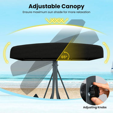 3-Person Porch Swing with Stand and Metal Frame