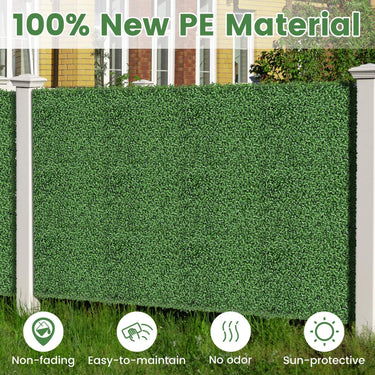 Artificial Grass Wall Panels, Topiary Gardenia Shrub Grass Panels, Sun-Protective Wall Backdrop - PatiojoyAU