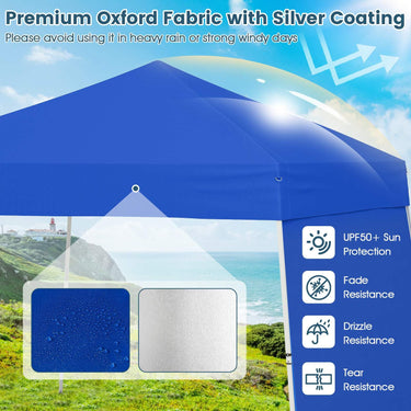 Pop up Canopy Tent w/ 2 Convertible Sidewalls to Awning