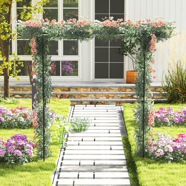 2M Garden Arbor, Metal Archway Perfect for Roses and Climbing Plants - PatiojoyAU
