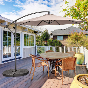 3M Patio Offset Umbrella w/8 Ribs, Cantilever Umbrella w/Cross Base and Crank - PatiojoyAU
