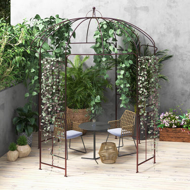 Birdcage Shape Garden Arbor Heavy-Duty Metal Gazebo Arch Arbors