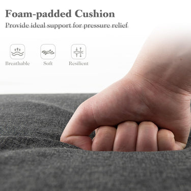 Outdoor Chaise Lounge Cushion, Patio Furniture Pad with Hook & Loop Fastener Fixing Straps - PatiojoyAU