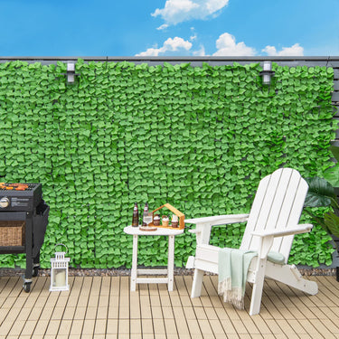 300 x 100 cm Artificial Hedge Fence, Faux Privacy Fence W/ 1908 Sweet Potato Leaves