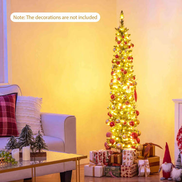 1.5/1.8/2.1/2.4/2.7M Artificial Christmas Tree with LED Lights