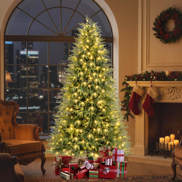 210cm Pre-Lit Artificial Christmas Tree with1083 Tips, 330 LEDs
