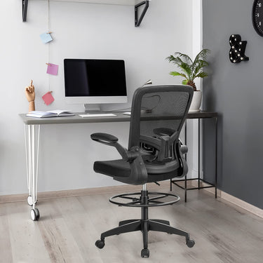 Ergonomic Drafting Chair with Flip-Up Armrest