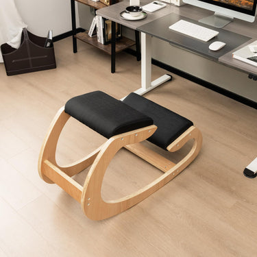 Wood Rocking Posture Chair with Soft Cushion