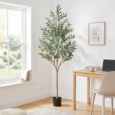 190 cm Artificial Olive Tree with Life-like Fruit and Leaves Decorative Indoor Faux Plant