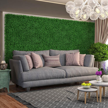 12 Pieces 51 x 51cm Artificial Grass Wall Panels, Faux Green Moss Panels - PatiojoyAU