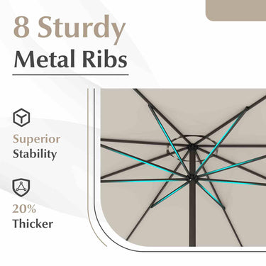 3.6 m Patio Outdoor Market Umbrella With Crank Handle