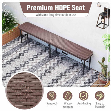 180cm Outdoor Plastic Folding Bench for Outdoor Camping Picnic Party Soccer Events