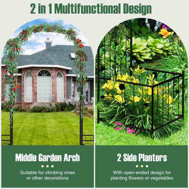 218cm Garden Trellis Pergola w/2 Side Planters