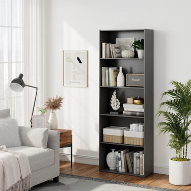 Standing Shelf wIth 5 Open Levels for Living Room