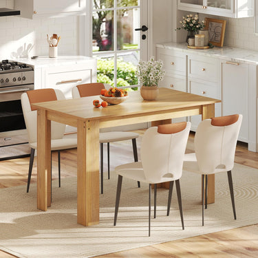 120 CM Dining Table for 4-6, Wooden Rectangular Table