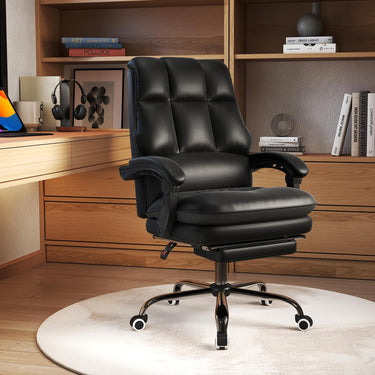 PU Leather Ergonomic Office Chair with Adjustable Swivel Seat